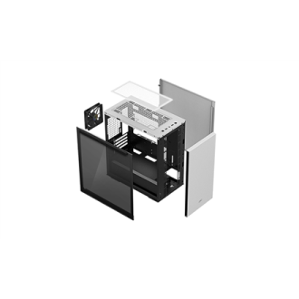 Deepcool MACUBE 110 WH White, mATX, 4, USB3.0x2 Audiox1, ABS+SPCC+Tempered Glass, 1 120mm DC fan Deepcool MACUBE 110 WH White, mATX, 4, USB3.0x2 Audiox1, ABS+SPCC+Tempered Glass, 1 120mm DC fan