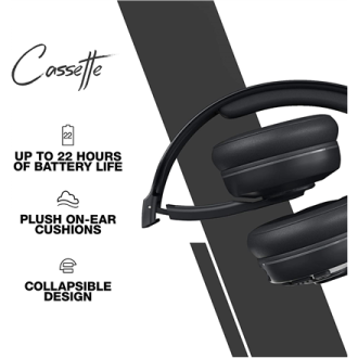 Skullcandy Wireless Headphones Cassette On-ear, Microphone, Wireless, Black Skullcandy Wireless Headphones Cassette On-ear, Microphone, Wireless, Black