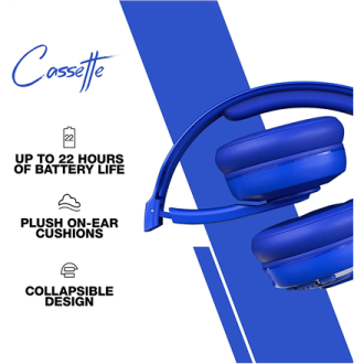 Skullcandy Wireless Headphones Cassette Over-ear, Microphone, Wireless, Blue Skullcandy Wireless Headphones Cassette Over-ear, Microphone, Wireless, Blue