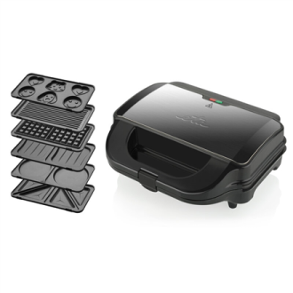 ETA Sandwich Maker Sorento Plus ETA515190000 900 W, Number of plates 6, Number of pastry 2, Black ETA Sandwich Maker Sorento Plus ETA515190000 900 W, Number of plates 6, Number of pastry 2, Black
