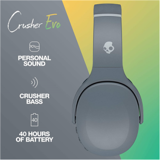 Skullcandy Wireless Headphones Crusher Evo Over-ear, Microphone, Wireless, Chill Grey Skullcandy Wireless Headphones Crusher Evo Over-ear, Microphone, Wireless, Chill Grey