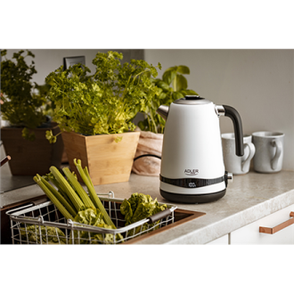 Adler Kettle AD 1295w Electric, 2200 W, 1.7 L, Stainless steel, 360 rotational base, White Adler Kettle AD 1295w Electric, 2200 W, 1.7 L, Stainless steel, 360 rotational base, White