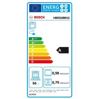 Bosch Oven HBF010BR1S 66 L, A, Height 59.5 cm, Width 59.4 cm, Stainless steel Bosch Oven HBF010BR1S 66 L, A, Height 59.5 cm, Width 59.4 cm, Stainless steel