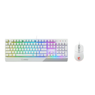 MSI Vigor GK30 COMBO WHITE Keyboard and Mouse Set, Wired, Mouse included, US, White MSI Vigor GK30 COMBO WHITE Keyboard and Mouse Set, Wired, Mouse included, US, White