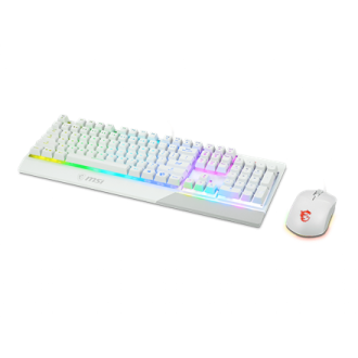 MSI Vigor GK30 COMBO WHITE Keyboard and Mouse Set, Wired, Mouse included, US, White MSI Vigor GK30 COMBO WHITE Keyboard and Mouse Set, Wired, Mouse included, US, White