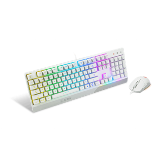 MSI Vigor GK30 COMBO WHITE Keyboard and Mouse Set, Wired, Mouse included, US, White MSI Vigor GK30 COMBO WHITE Keyboard and Mouse Set, Wired, Mouse included, US, White