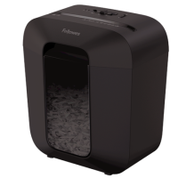 Fellowes Powershred LX25 Black, 11.5 L, Credit cards shredding, Cross-Cut Shredder, Paper handling standard/output 6 sheets per Fellowes Powershred LX25 Black, 11.5 L, Credit cards shredding, Cross-Cut Shredder, Paper handling standard/output 6 sheets per
