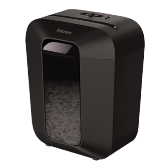 Fellowes Powershred LX50 Black, 17 L, Credit cards shredding, Cross-Cut Shredder, Paper handling standard/output 9 sheets per pa Fellowes Powershred LX50 Black, 17 L, Credit cards shredding, Cross-Cut Shredder, Paper handling standard/output 9 sheets per pa