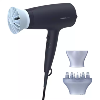 Philips Hair Dryer BHD360/20 2100 W, Number of temperature settings 6, Ionic function, Diffuser nozzle, Black/Blue Philips Hair Dryer BHD360/20 2100 W, Number of temperature settings 6, Ionic function, Diffuser nozzle, Black/Blue