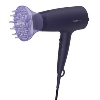 Philips Hair Dryer BHD360/20 2100 W, Number of temperature settings 6, Ionic function, Diffuser nozzle, Black/Blue Philips Hair Dryer BHD360/20 2100 W, Number of temperature settings 6, Ionic function, Diffuser nozzle, Black/Blue