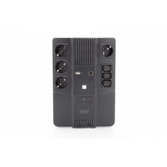 Digitus All-in-One UPS, 600VA/360W, LED 12V/7Ah x1, 4x CEE 7/7,3x IEC C13, USB, RJ45 Digitus All-in-One UPS, 600VA/360W, LED 12V/7Ah x1, 4x CEE 7/7,3x IEC C13, USB, RJ45