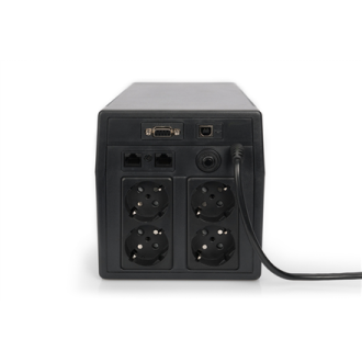 Digitus Line-Interactive UPS DN-170074, 1000VA, 600W, 2x 12V/7Ah battery, 4x CEE 7/7 outlet, 2x RJ45, 1x USB 2.0 type B, 1x RS23 Digitus Line-Interactive UPS DN-170074, 1000VA, 600W, 2x 12V/7Ah battery, 4x CEE 7/7 outlet, 2x RJ45, 1x USB 2.0 type B, 1x RS23