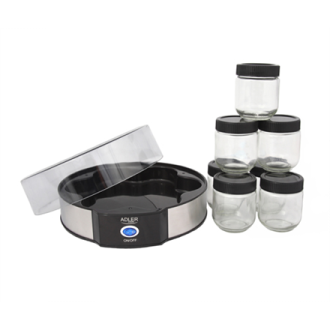Adler Yogurt Maker AD 4476 Capacity 7x0.2 L, Stainless steel/Black Adler Yogurt Maker AD 4476 Capacity 7x0.2 L, Stainless steel/Black