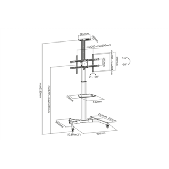 Digitus TV-Cart for screens up to 70 Digitus TV-Cart for screens up to 70