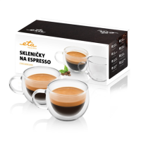 ETA Espresso cups ETA518091000 For espresso coffee, 2 pc(s), Dishwasher proof, Glass ETA Espresso cups ETA518091000 For espresso coffee, 2 pc(s), Dishwasher proof, Glass