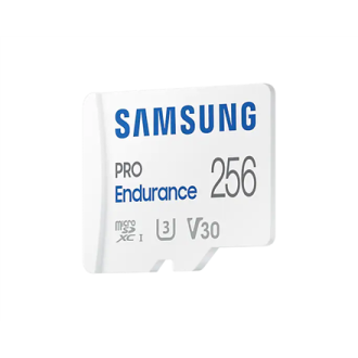 Samsung PRO Endurance MB-MJ256KA/EU 256 GB, MicroSD Memory Card, Flash memory class U3, V30, Class 10, SD adapter Samsung PRO Endurance MB-MJ256KA/EU 256 GB, MicroSD Memory Card, Flash memory class U3, V30, Class 10, SD adapter