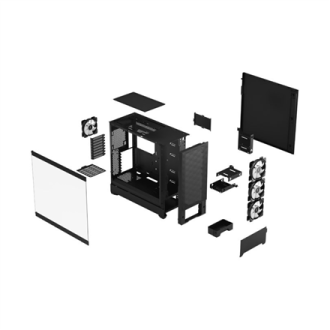 Fractal Design Pop XL Air RGB Black TG Clear Tint, E-ATX up to 280 mm, ATX , mATX, Mini ITX, Power supply included No