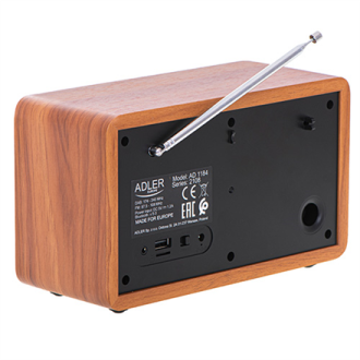 Adler Radio DAB+ Bluetooth AD 1184 Display LCD, Black/Brown, Alarm function Adler Radio DAB+ Bluetooth AD 1184 Display LCD, Black/Brown, Alarm function