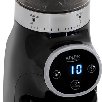 Adler Coffee Grinder AD 4450 Burr 300 W, Coffee beans capacity 300 g, Number of cups 1-10 pc(s), Black Adler Coffee Grinder AD 4450 Burr 300 W, Coffee beans capacity 300 g, Number of cups 1-10 pc(s), Black