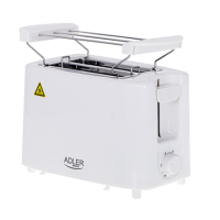 Adler Toaster AD 3223 Power 750 W, Number of slots 2, Housing material Plastic, White Adler Toaster AD 3223 Power 750 W, Number of slots 2, Housing material Plastic, White