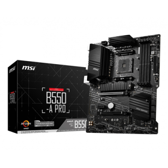 MSI B550-A PRO Processor family AMD, Processor socket AM4, DDR4 DIMM, Memory slots 4, Supported hard disk drive interfaces SATA, MSI B550-A PRO Processor family AMD, Processor socket AM4, DDR4 DIMM, Memory slots 4, Supported hard disk drive interfaces SATA,