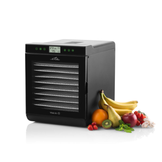 ETA Fruit dryer Vital Air II ETA230290000 Power 245 W, Number of trays 10, Temperature control, Integrated timer, Black