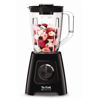 TEFAL Blender BL420838 BlendForce Tabletop, 600 W, Jar material Plastic, Jar capacity 1.25 L, Ice crushing, Black TEFAL Blender BL420838 BlendForce Tabletop, 600 W, Jar material Plastic, Jar capacity 1.25 L, Ice crushing, Black