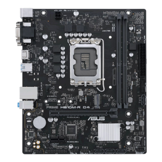 Asus PRIME H610M-R D4-SI Processor family Intel, Processor socket LGA 1700, DDR4 DIMM, Memory slots 2, Supported hard disk drive Asus PRIME H610M-R D4-SI Processor family Intel, Processor socket LGA 1700, DDR4 DIMM, Memory slots 2, Supported hard disk drive