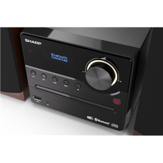 Sharp Hi-Fi Micro System XL-B517D(BR) 45 W, Wireless connection, Brown, AUX in, CD player, Bluetooth Sharp Hi-Fi Micro System XL-B517D(BR) 45 W, Wireless connection, Brown, AUX in, CD player, Bluetooth