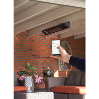 SUNRED Heater PRO25W-SMART, Triangle Dark Smart Wall Infrared, 2500 W, Black