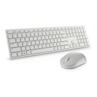 Dell Keyboard and Mouse KM5221W Pro Wireless, US, 2.4 GHz, White Dell Keyboard and Mouse KM5221W Pro Wireless, US, 2.4 GHz, White