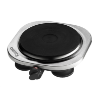 Camry CR 6510 Number of burners/cooking zones 1, Rotary knob, Stainless steel, Electric, Hot plate 