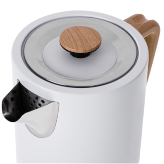 Adler Kettle AD 1347w Electric, 2200 W, 1.5 L, Stainless steel, 360 rotational base, White
