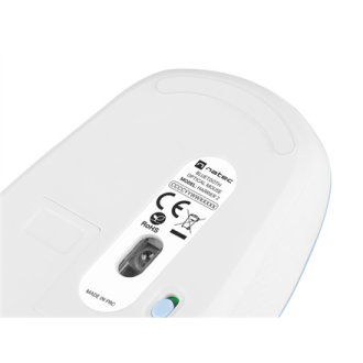 Natec Mouse Harrier 2 Wireless, White/Blue, Bluetooth Natec Mouse Harrier 2 Wireless, White/Blue, Bluetooth