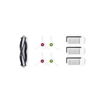 Ecovacs Service Kit D-KT01-0022 1x Main Brush, 2x Side Brushes (White), 3x High Efficiency Filters, Suitable for DEEBOT T10 Fami