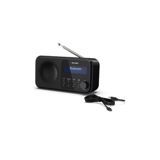 Sharp DR-P420(BK) Tokyo Portable Digital Radio, FM/DAB/DAB+, Bluetooth 5.0, USB or Battery Powered, Midnight Black Sharp DR-P420(BK) Tokyo Portable Digital Radio, FM/DAB/DAB+, Bluetooth 5.0, USB or Battery Powered, Midnight Black