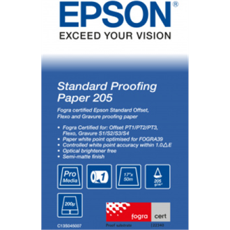Epson C13S045007 Bond Paper Bright, White, 432 mm x 50 m, 205 g/m Epson C13S045007 Bond Paper Bright, White, 432 mm x 50 m, 205 g/m