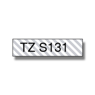 Brother TZe-S131 Strong Adhesive Laminated Tape Black on Clear, TZe, 8 m, 1.2 cm Brother TZe-S131 Strong Adhesive Laminated Tape Black on Clear, TZe, 8 m, 1.2 cm