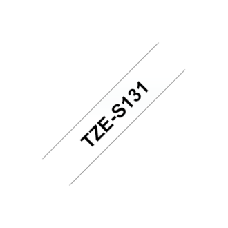 Brother TZe-S131 Strong Adhesive Laminated Tape Black on Clear, TZe, 8 m, 1.2 cm Brother TZe-S131 Strong Adhesive Laminated Tape Black on Clear, TZe, 8 m, 1.2 cm