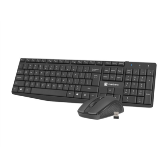 Natec Keyboard and Mouse Squid 2in1 Bundle Keyboard and Mouse Set, Wireless, US, Black Natec Keyboard and Mouse Squid 2in1 Bundle Keyboard and Mouse Set, Wireless, US, Black