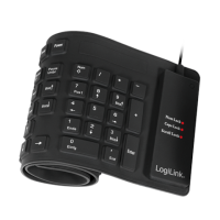 Logilink Flexible waterproof Keyboard USB + PS/2 ID0019A Flexible keyboard, DE, Black Logilink Flexible waterproof Keyboard USB + PS/2 ID0019A Flexible keyboard, DE, Black
