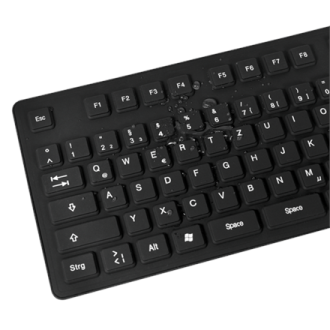 Logilink Flexible waterproof Keyboard USB + PS/2 ID0019A Flexible keyboard, DE, Black Logilink Flexible waterproof Keyboard USB + PS/2 ID0019A Flexible keyboard, DE, Black