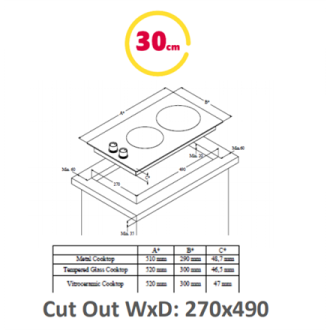Simfer Hob H3.200.VGRIM Gas, Number of burners/cooking zones 2, Rotary knobs, Stainless steel Simfer Hob H3.200.VGRIM Gas, Number of burners/cooking zones 2, Rotary knobs, Stainless steel