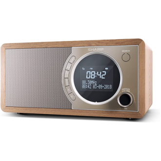 Sharp DR-450(BR) Digital Radio, FM/DAB/DAB+, Bluetooth 4.2, Alarm function, Brown Sharp DR-450(BR) Digital Radio, FM/DAB/DAB+, Bluetooth 4.2, Alarm function, Brown