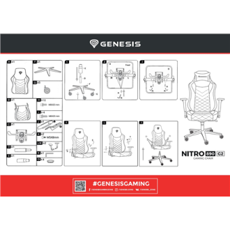 Genesis Gaming Chair Nitro 890 G2 Black/Red Genesis Gaming Chair Nitro 890 G2 Black/Red