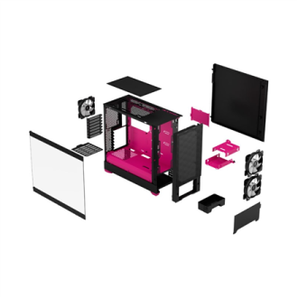 Fractal Design Pop Air RGB Magenta Core TG Clear Tint, ATX, mATX, Mini ITX, Power supply included No Fractal Design Pop Air RGB Magenta Core TG Clear Tint, ATX, mATX, Mini ITX, Power supply included No