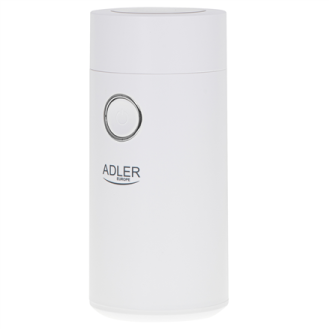 Adler Coffee Mill AD 4446ws 150 W, Coffee beans capacity 75 g, White Adler Coffee Mill AD 4446ws 150 W, Coffee beans capacity 75 g, White