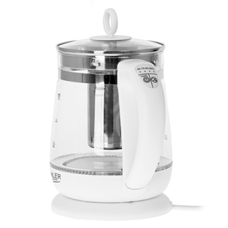 Adler Kettle AD 1299 Electric, 2200 W, 1.5 L, Glass/Stainless steel, 360 rotational base, White Adler Kettle AD 1299 Electric, 2200 W, 1.5 L, Glass/Stainless steel, 360 rotational base, White