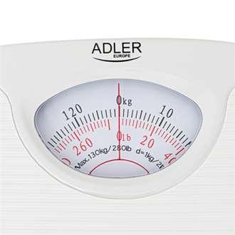 Adler Mechanical bathroom scale AD 8151w Maximum weight (capacity) 130 kg, Accuracy 1000 g, White Adler Mechanical bathroom scale AD 8151w Maximum weight (capacity) 130 kg, Accuracy 1000 g, White