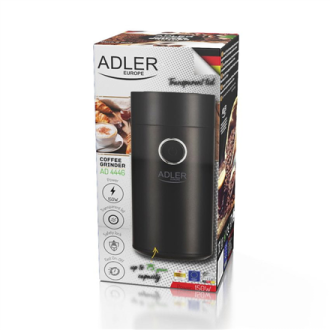 Adler Coffee grinder AD4446bs 150 W, Coffee beans capacity 75 g, Lid safety switch, Black Adler Coffee grinder AD4446bs 150 W, Coffee beans capacity 75 g, Lid safety switch, Black